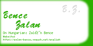 bence zalan business card